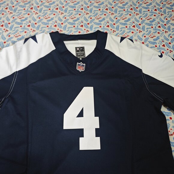 Dak Prescott Dallas Cowboys blue jersey No. 4 - Picture 3 of 7